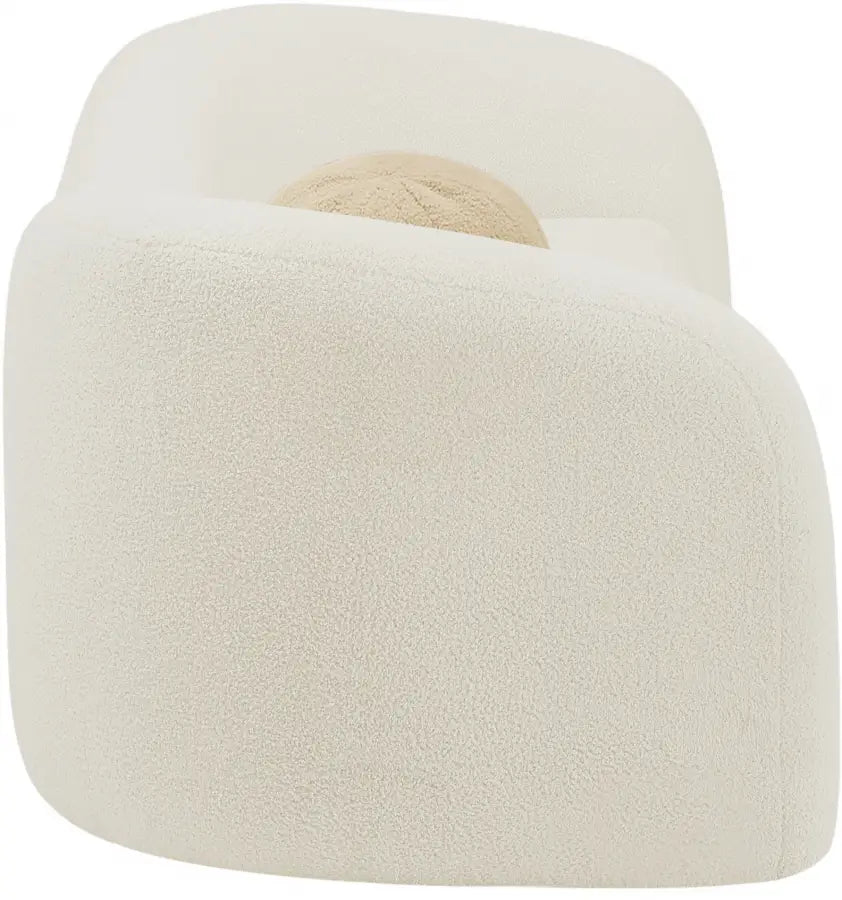 cali 86" Faux Shearling Teddy Fabric Upholstered Sofa