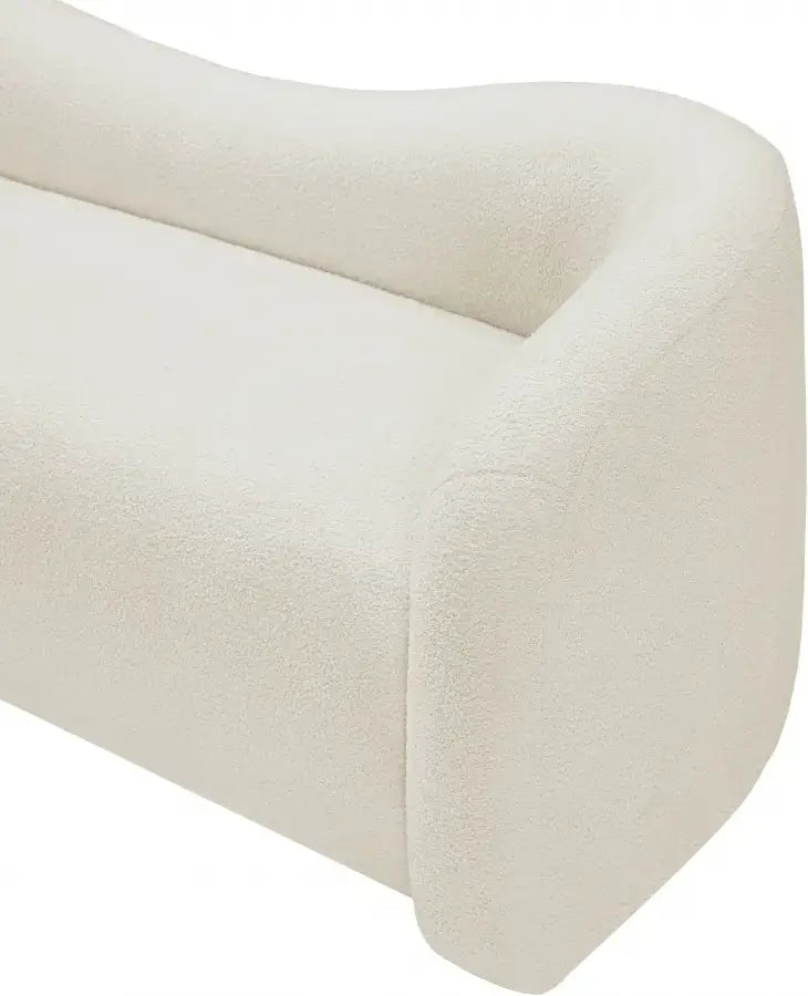 cali 86" Faux Shearling Teddy Fabric Upholstered Sofa