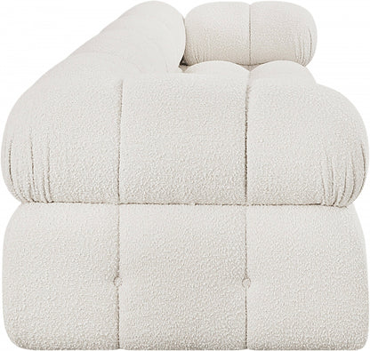 Ames 136" Boucle Fabric Upholstered 4pc. Modular Sofa