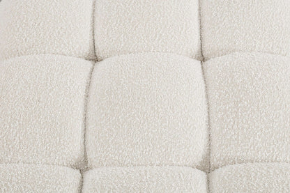 Ames 136" Boucle Fabric Upholstered 4pc. Modular Sofa