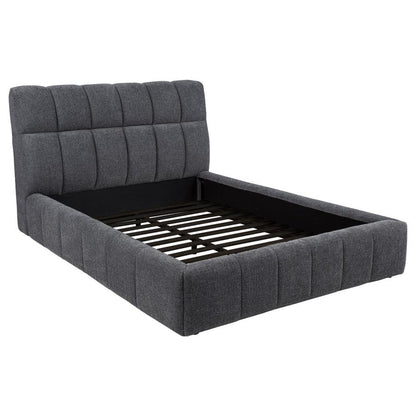 Nollet 48-inch Upholstered Queen Panel Platform Bed Gre