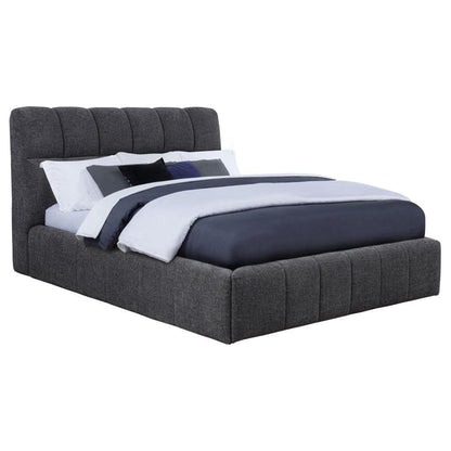 Nollet 48-inch Upholstered Queen Panel Platform Bed Gre