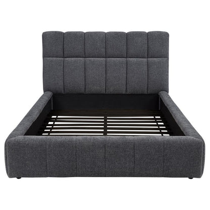 Nollet 48-inch Upholstered Queen Panel Platform Bed Gre
