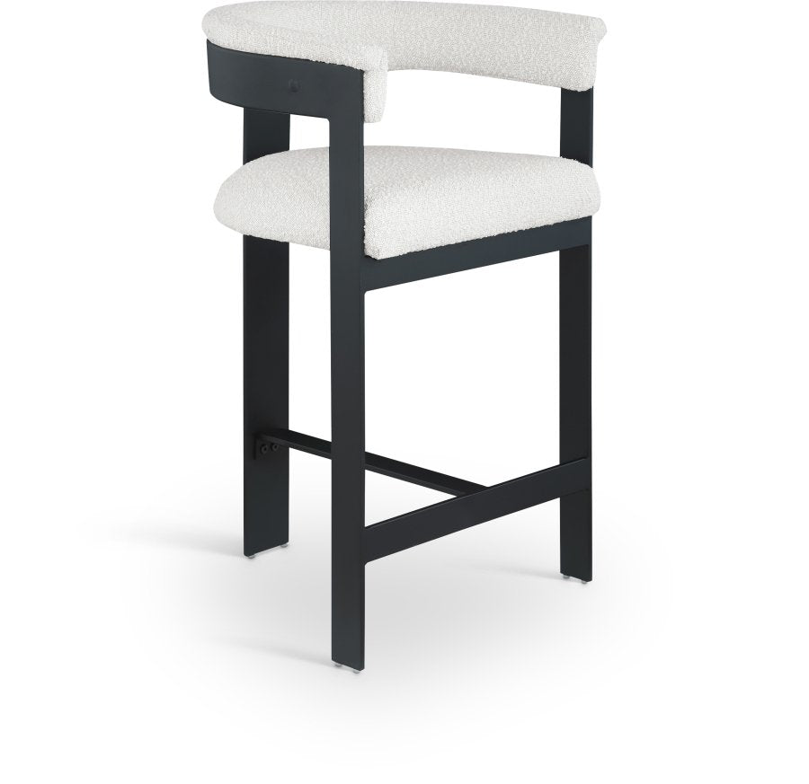 Romeo Boucle Fabric Upholstered Bar / Counter Stool