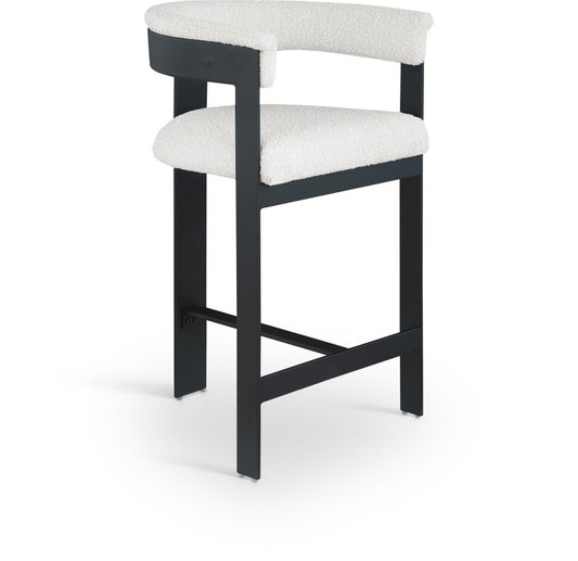 Romeo Boucle Fabric Upholstered Bar / Counter Stool