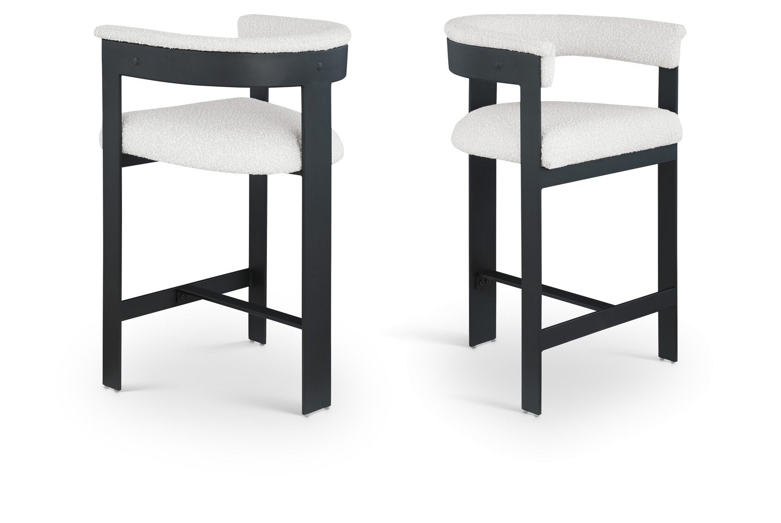 Romeo Boucle Fabric Upholstered Bar / Counter Stool