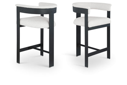Romeo Boucle Fabric Upholstered Bar / Counter Stool