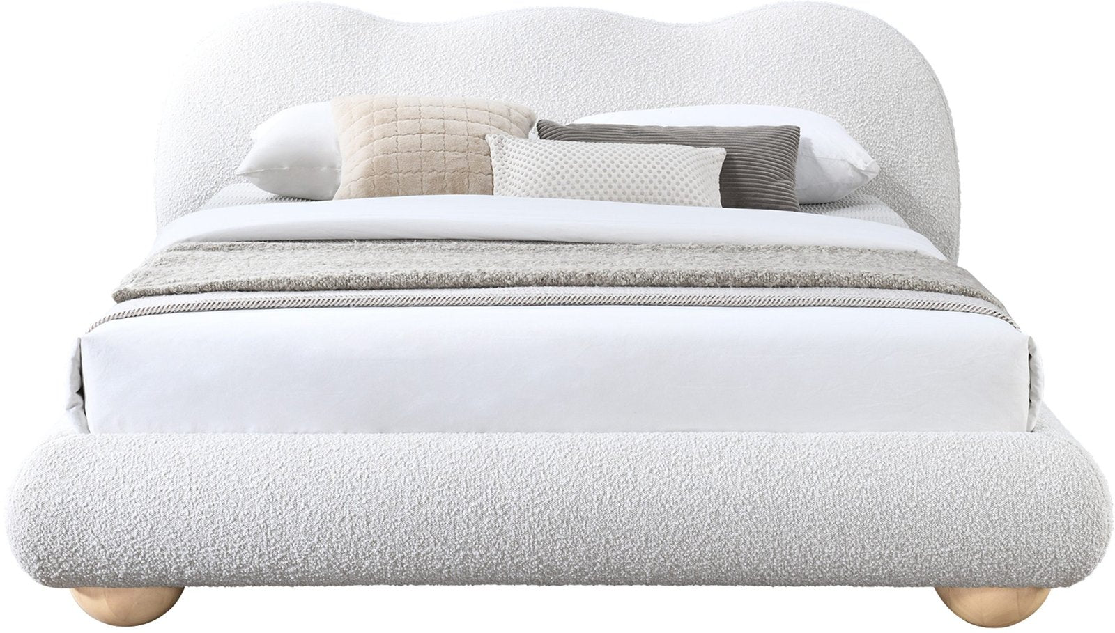 Hyde Boucle Fabric Upholstered Bed