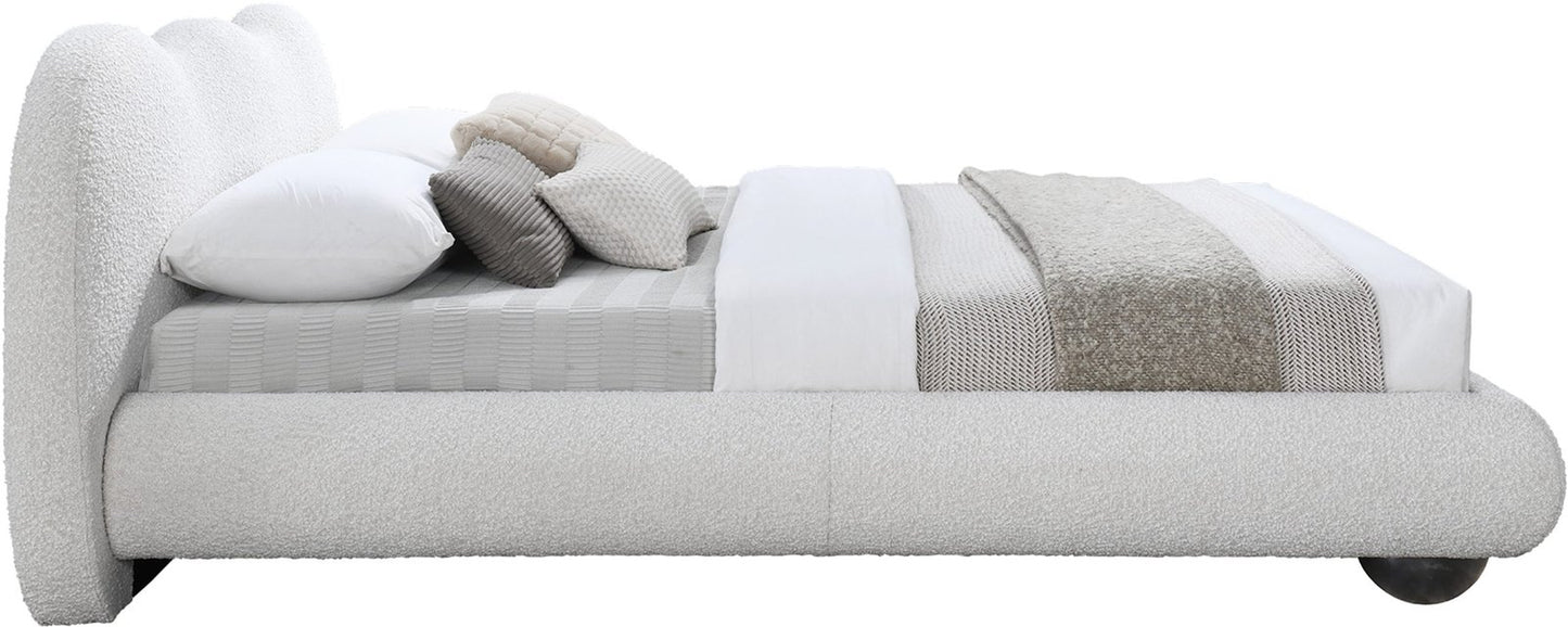 Hyde Boucle Fabric Upholstered Bed