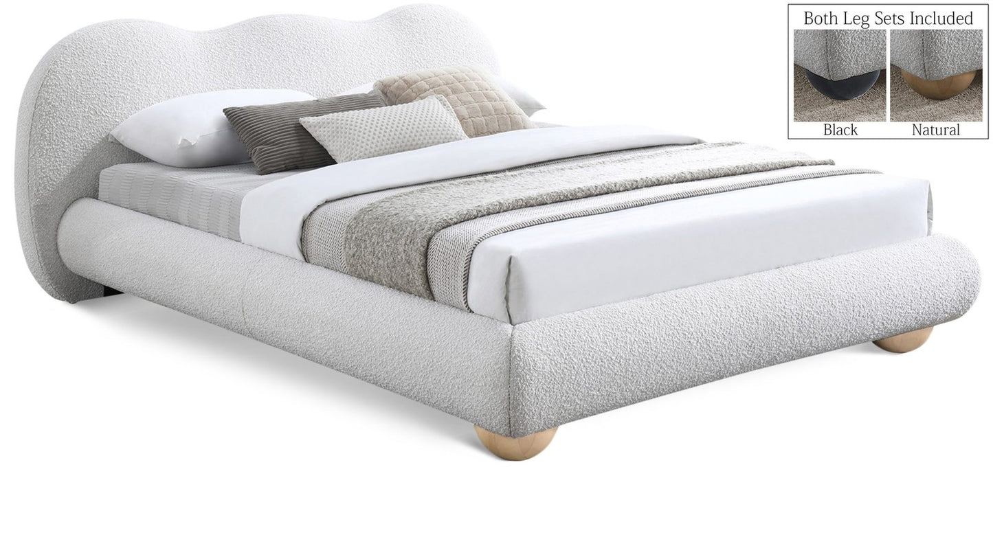 Hyde Boucle Fabric Upholstered Bed