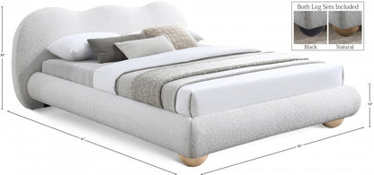 Hyde Boucle Fabric Upholstered Bed