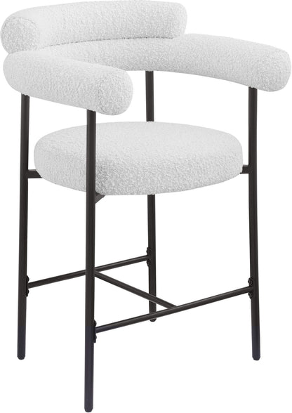Blake Boucle Fabric Upholstered Counter Stool