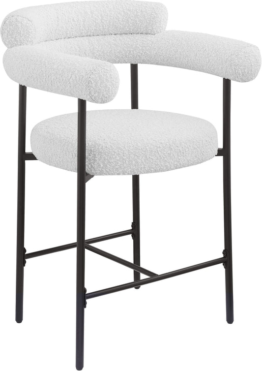 Blake Boucle Fabric Upholstered Counter Stool