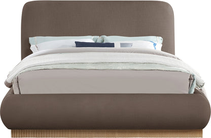 Rigby Linen Textured Fabric Upholstered Bed