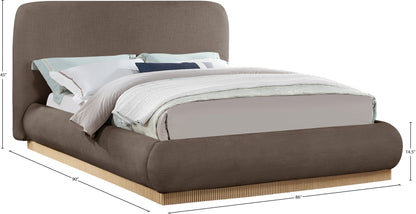 Rigby Linen Textured Fabric Upholstered Bed