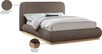 Rigby Linen Textured Fabric Upholstered Bed