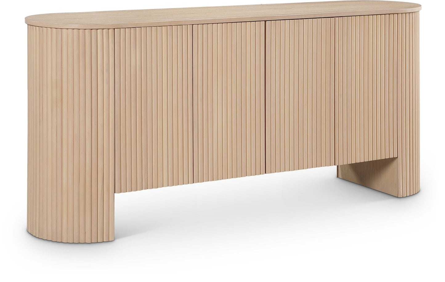 Belinda Beech Wood And Oak Veneer Sideboard / Buffet