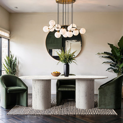 Messina 87" Marble Dining Table