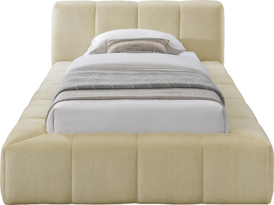 Carlin Chenille Fabric Upholstered Bed king size