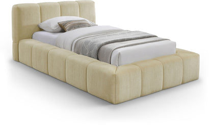 Carlin Chenille Fabric Upholstered Bed king size
