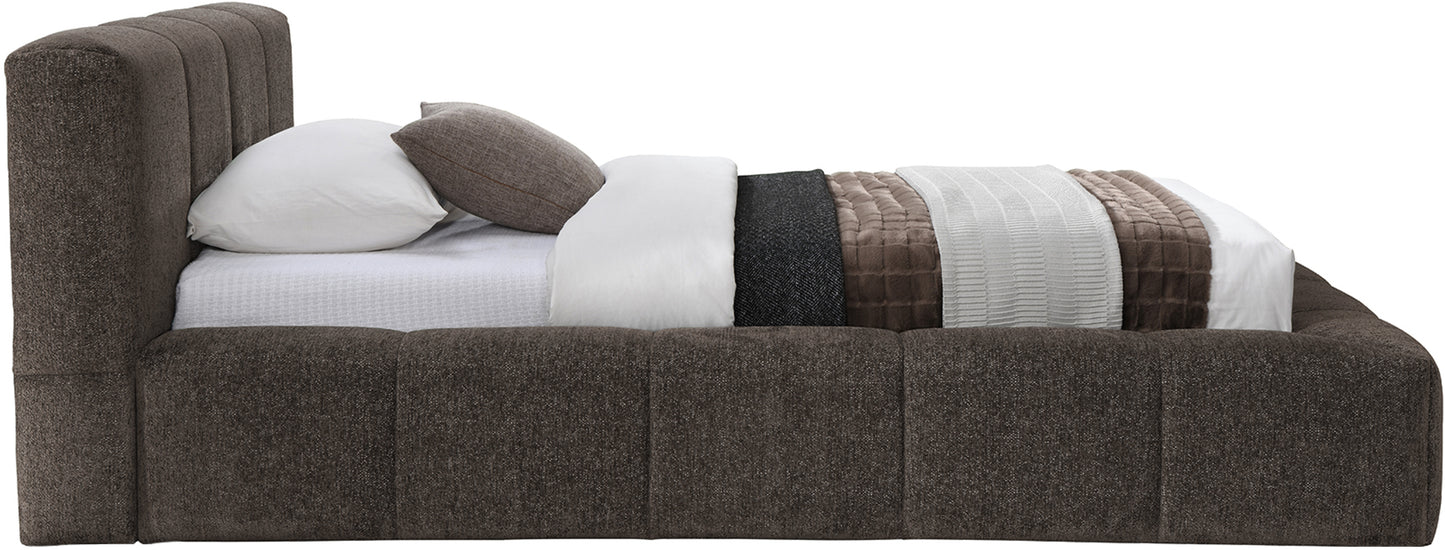Carlin Chenille Fabric Upholstered Bed Queen
