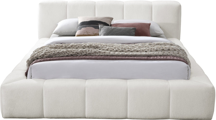 Carlin Chenille Fabric Upholstered Bed king size