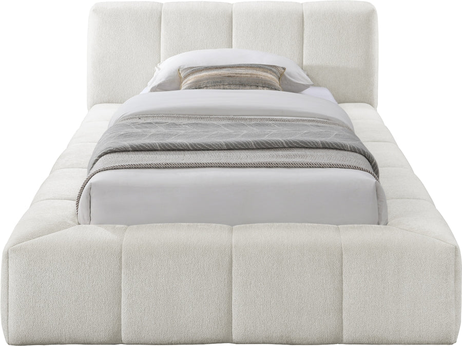 Carlin Chenille Fabric Upholstered Bed king size