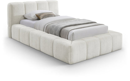 Carlin Chenille Fabric Upholstered Bed king size
