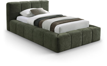 Carlin Chenille Fabric Upholstered Bed king size