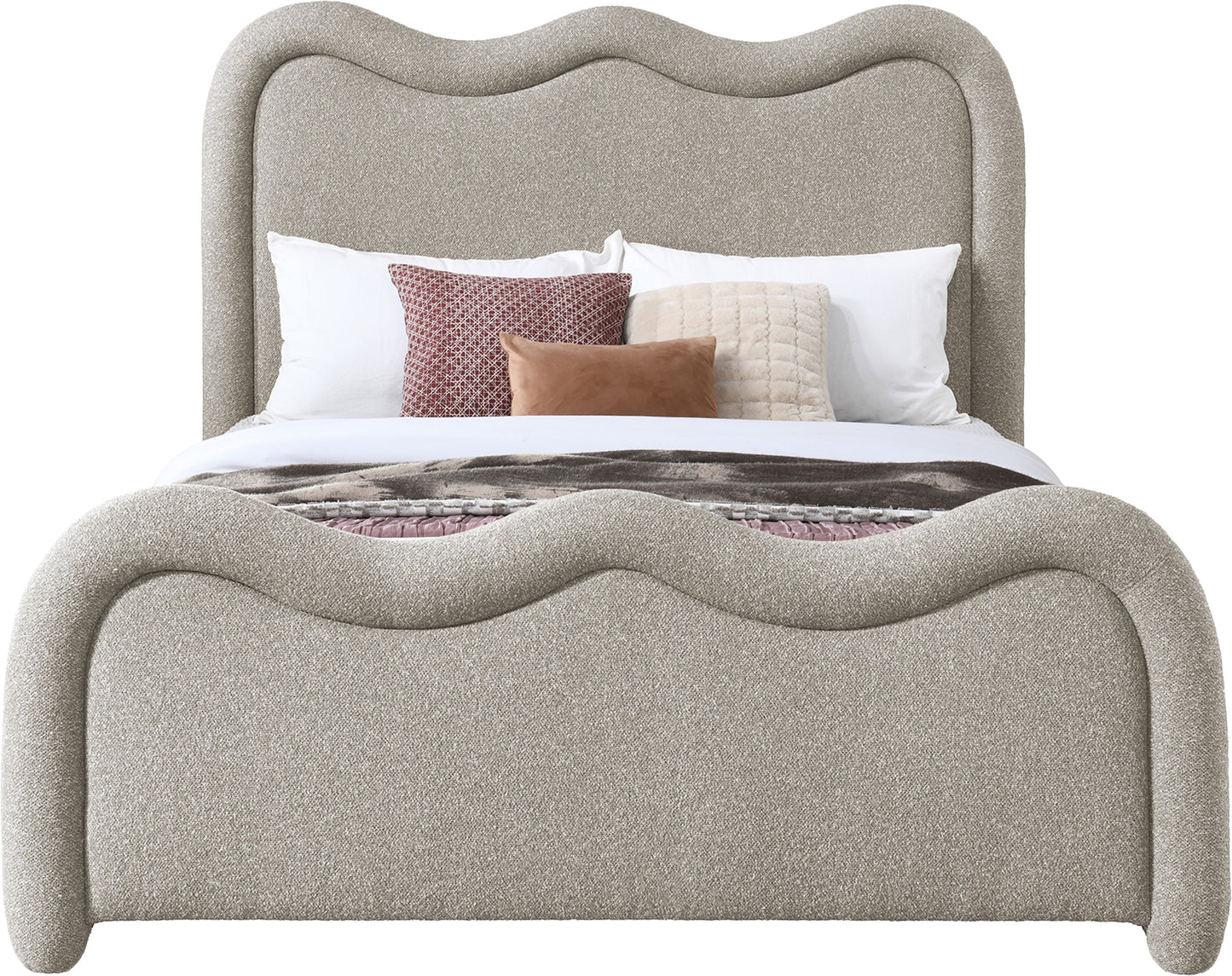 Gavin Chenille Fabric Upholstered Bed