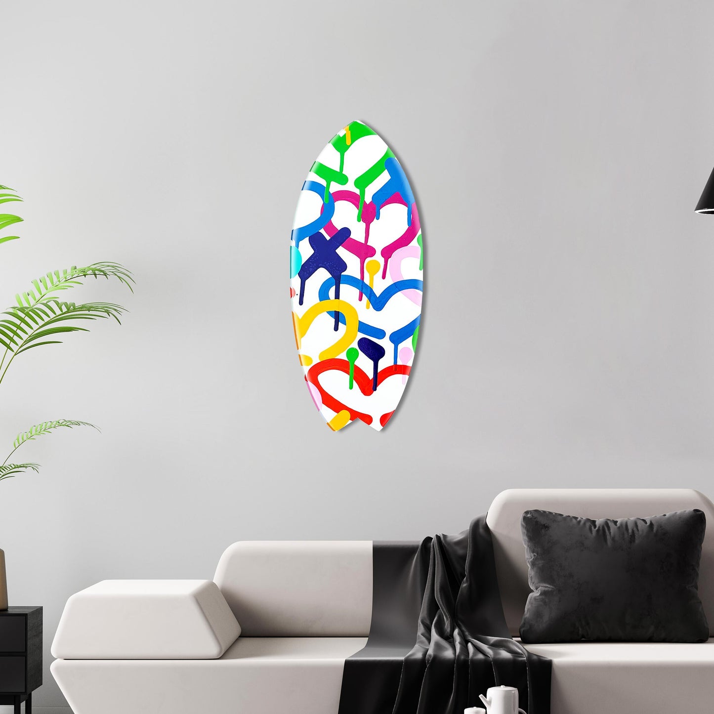 Corey Paige - Rainbow Electric Love Skimboard
