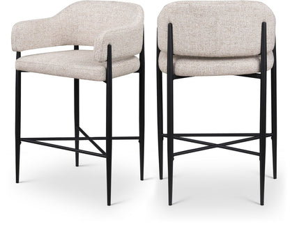 Dame Fabric Upholstered Counter Stool