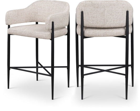 Dame Fabric Upholstered Counter Stool