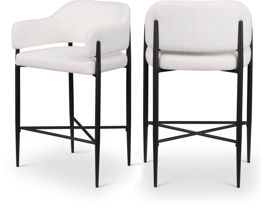 Dame Fabric Upholstered Counter Stool