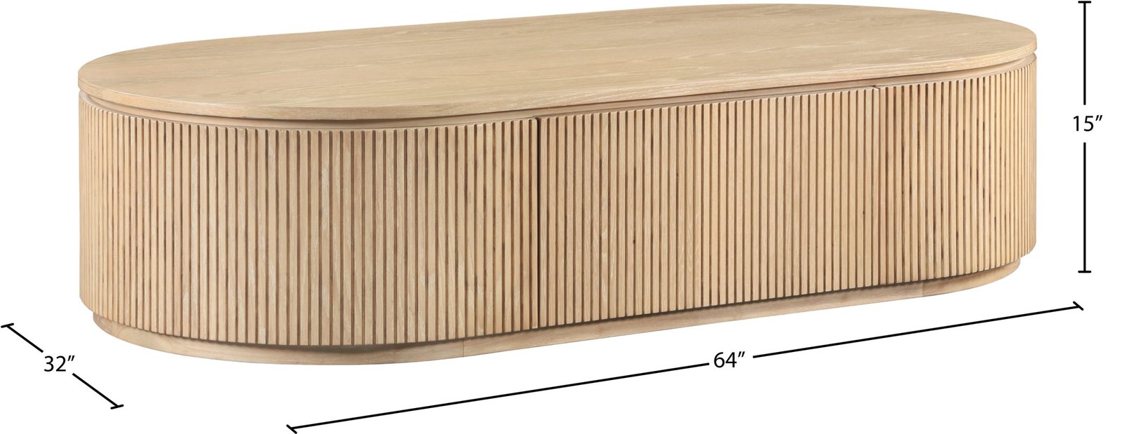 Moana Solid Wood Storage Coffee Table