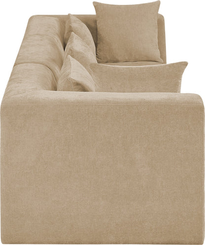 Stellar 114" Chenille Fabric Upholstered 3pc. Modular Sofa