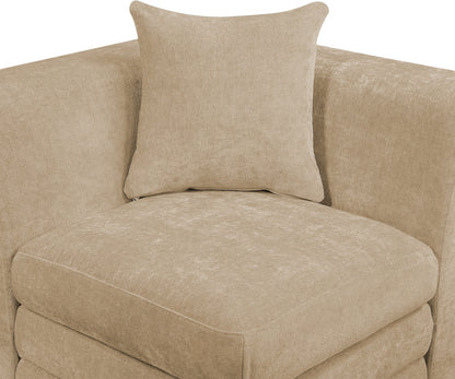Stellar 114" Chenille Fabric Upholstered 3pc. Modular Sofa