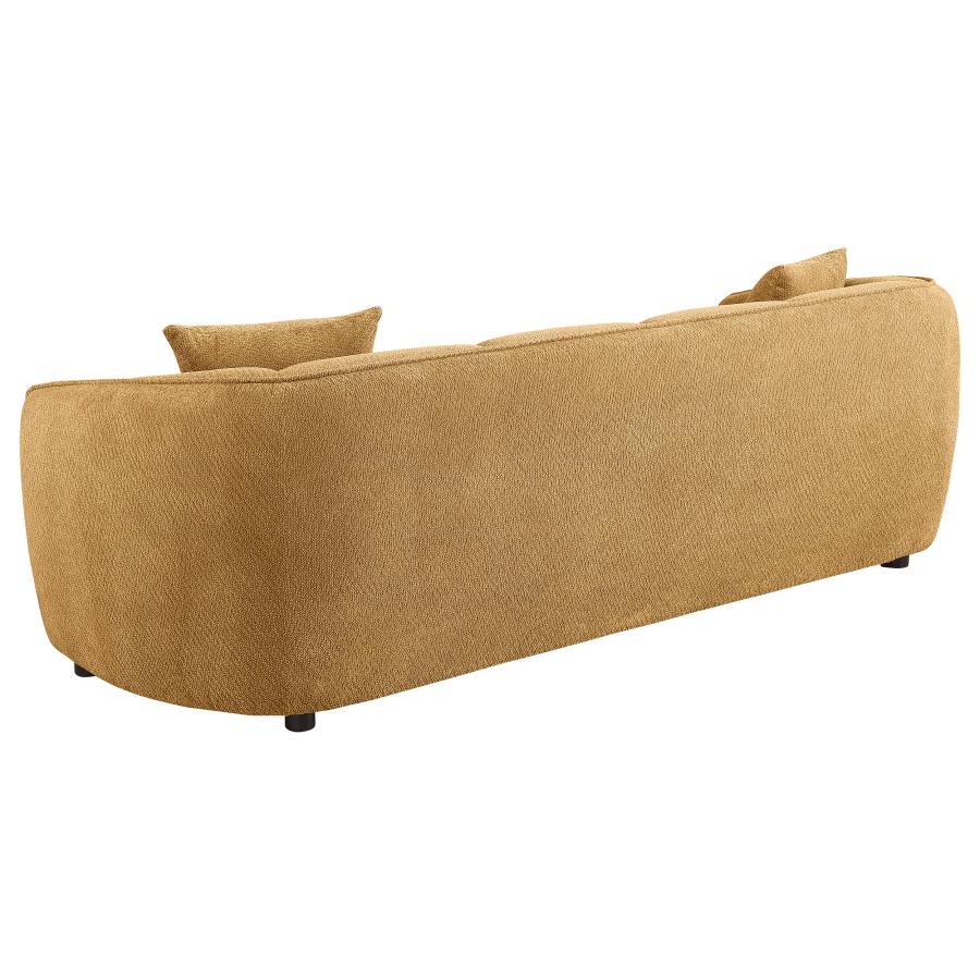 Aleisha Fabric Upholstered Sofa Mustard Yellow