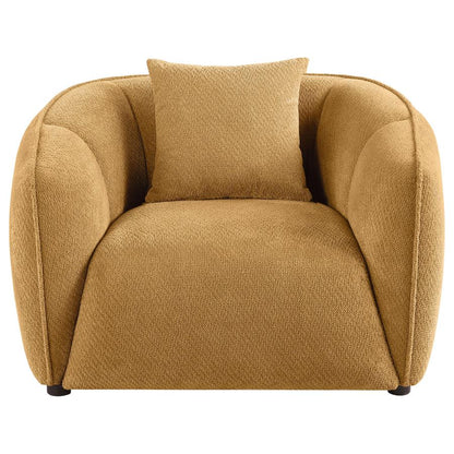 ALEISHA FABRIC UPHOLSTERED ACCENT CHAIR MUSTARD YELLOW