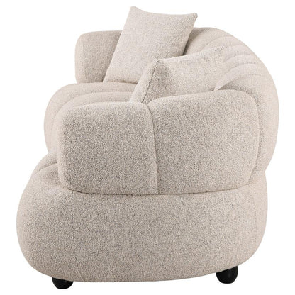 Whitney Contemporary Channel Tufted Woven Fabric Upholstered Sofa
