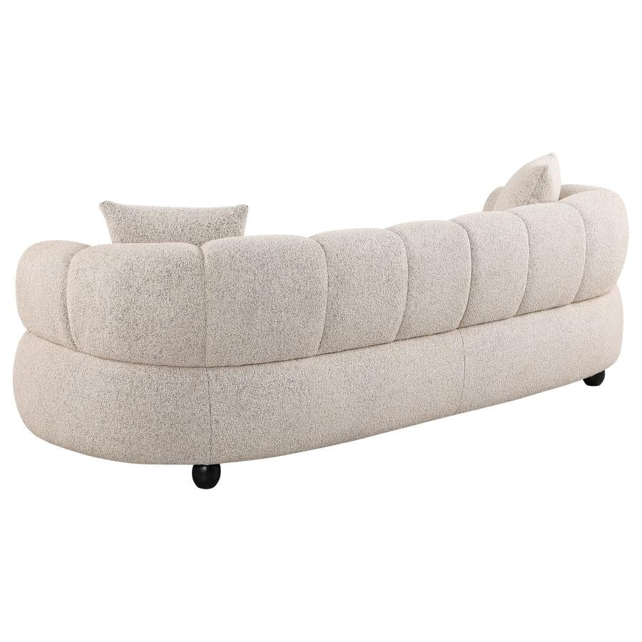 Whitney Contemporary Channel Tufted Woven Fabric Upholstered Sofa