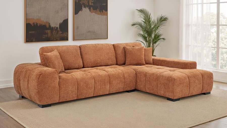 OCTAVIA UPHOLSTERED SECTIONAL CHAISE SOFA
