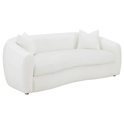 Isabel Faux Sheepskin Upholstered Sofa Natural