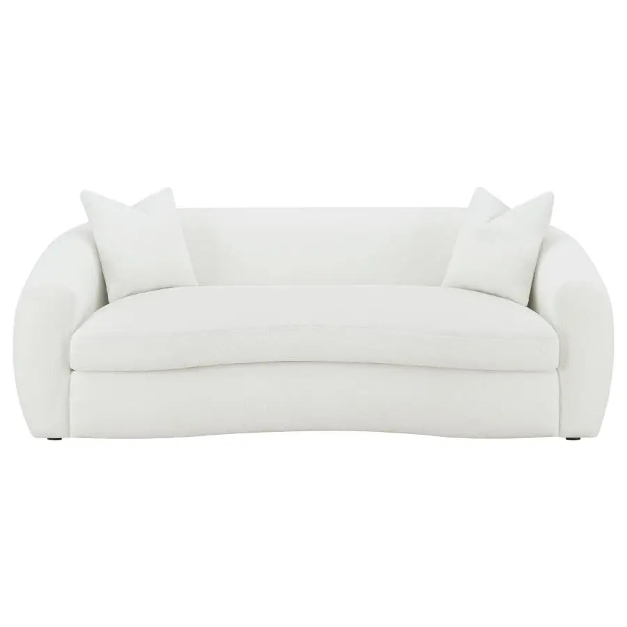 Isabel Faux Sheepskin Upholstered Sofa Natural