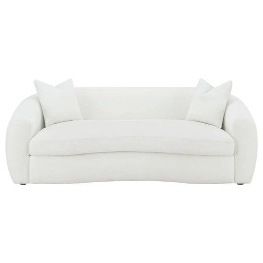 Isabel Faux Sheepskin Upholstered Sofa Natural