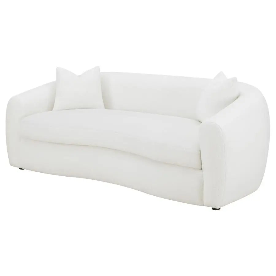 Isabel Faux Sheepskin Upholstered Sofa Natural
