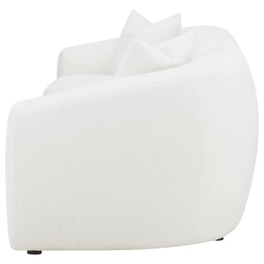Isabel Faux Sheepskin Upholstered Sofa Natural