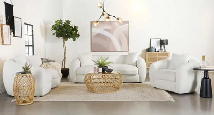 Isabel Faux Sheepskin Upholstered Sofa Natural