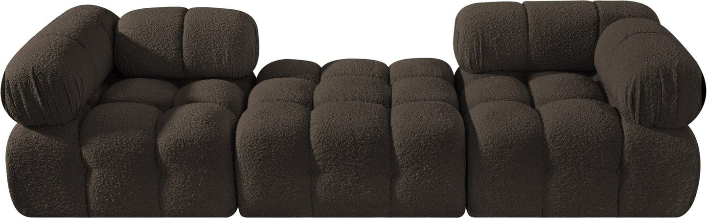 Ames 102" Boucle Fabric Upholstered 3pc. Modular Sofa