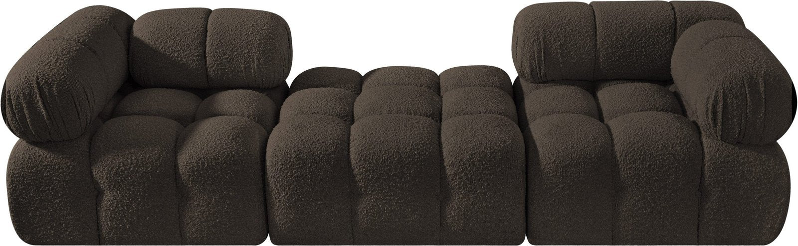 Ames 102" Boucle Fabric Upholstered 3pc. Modular Sofa